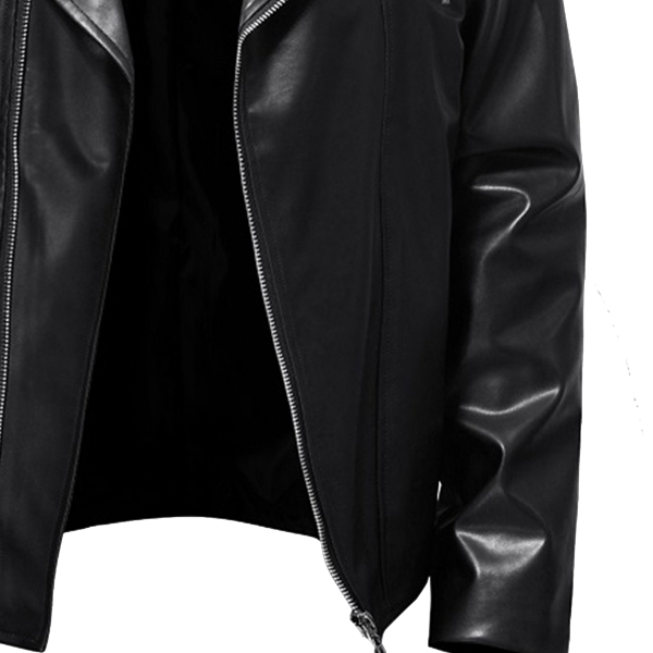 Men’s Faux Leather Jacket – Zipper Pocket Lightweight - Image 4