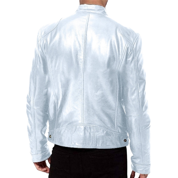 Men’s Sky Leather Jacket – Zipper Pocket Lightweight - Image 3