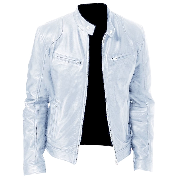 Men’s Sky Leather Jacket – Zipper Pocket Lightweight