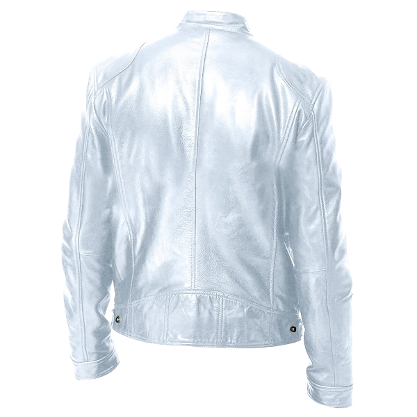 Men’s Sky Leather Jacket – Zipper Pocket Lightweight - Image 2